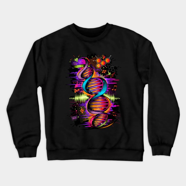 Music DNA Crewneck Sweatshirt by adamzworld